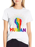 Rainbow Human Fist T-Shirt - Equality & Pride