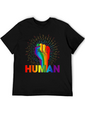 Rainbow Human Fist T-Shirt - Equality & Pride