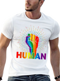 Rainbow Human Fist T-Shirt - Equality & Pride