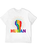Rainbow Human Fist T-Shirt - Equality & Pride