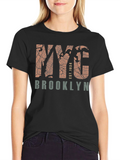 NYC Brooklyn Map Graphic T-Shirt