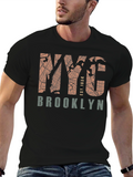 NYC Brooklyn Map Graphic T-Shirt