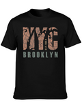 NYC Brooklyn Map Graphic T-Shirt