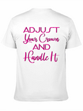 Adjust Your Crown Black Graphic Tee