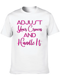 Adjust Your Crown Black Graphic Tee