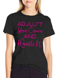 Adjust Your Crown Black Graphic Tee