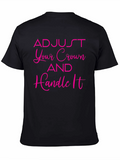 Adjust Your Crown Black Graphic Tee