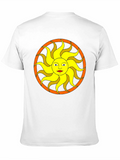 Black T-Shirt with Sun Graphic