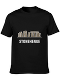 Stonehenge Graphic Tee - Black Cotton T-Shirt