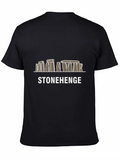 Stonehenge Graphic Tee - Black Cotton T-Shirt