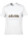 Stonehenge Graphic Tee - Black Cotton T-Shirt