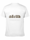 Stonehenge Graphic Tee - Black Cotton T-Shirt