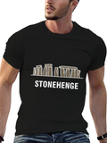Stonehenge Graphic Tee - Black Cotton T-Shirt