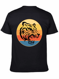 Retro Tiger Graphic Black T-Shirt