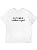 So Young So Damaged Black Graphic Tee