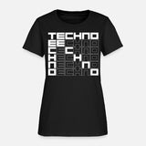techno music bold text