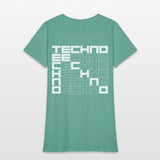 techno music bold text