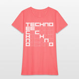 techno music bold text