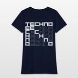 techno music bold text