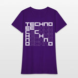 techno music bold text