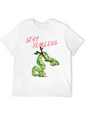 Stay Fearless Snake Graphic Tee - Black