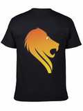 Lion Graphic Tee - Black Cotton Blend