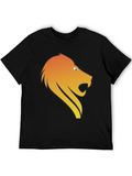 Lion Graphic Tee - Black Cotton Blend