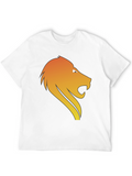 Lion Graphic Tee - Black Cotton Blend