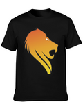 Lion Graphic Tee - Black Cotton Blend