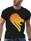 Lion Graphic Tee - Black Cotton Blend