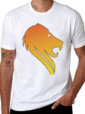 Lion Graphic Tee - Black Cotton Blend