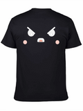 Angry Face Graphic Tee - Black