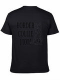 Border Collie Mom Black Graphic Tee