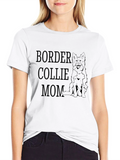 Border Collie Mom Black Graphic Tee