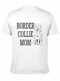 Border Collie Mom Black Graphic Tee