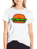 Burger Graphic Tee - Casual Black T-Shirt