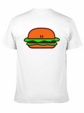 Burger Graphic Tee - Casual Black T-Shirt