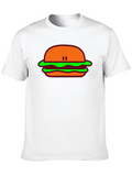 Burger Graphic Tee - Casual Black T-Shirt