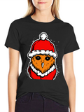 Festive Owl T-Shirt - Holiday Style