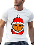 Festive Owl T-Shirt - Holiday Style