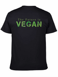 The Future is Vegan T-Shirt - Green Lettering