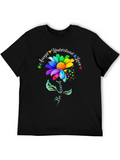 Autism Awareness Flower T-Shirt Be Kind