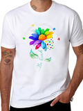 Autism Awareness Flower T-Shirt Be Kind