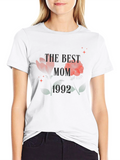 The Best Mom 1992 Flower Graphic Tee