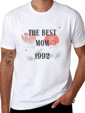 The Best Mom 1992 Flower Graphic Tee