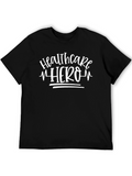 Healthcare Hero Graphic T-Shirt - Black