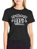 Healthcare Hero Graphic T-Shirt - Black