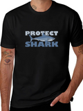 Protect Shark Graphic T-Shirt -  Ocean Conservation Tee