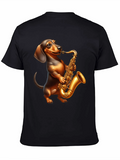 Dachshund Saxophone T-Shirt - Funny Dog Music Tee