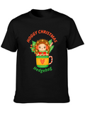Hoggy Christmas Hedgehog Graphic T-Shirt